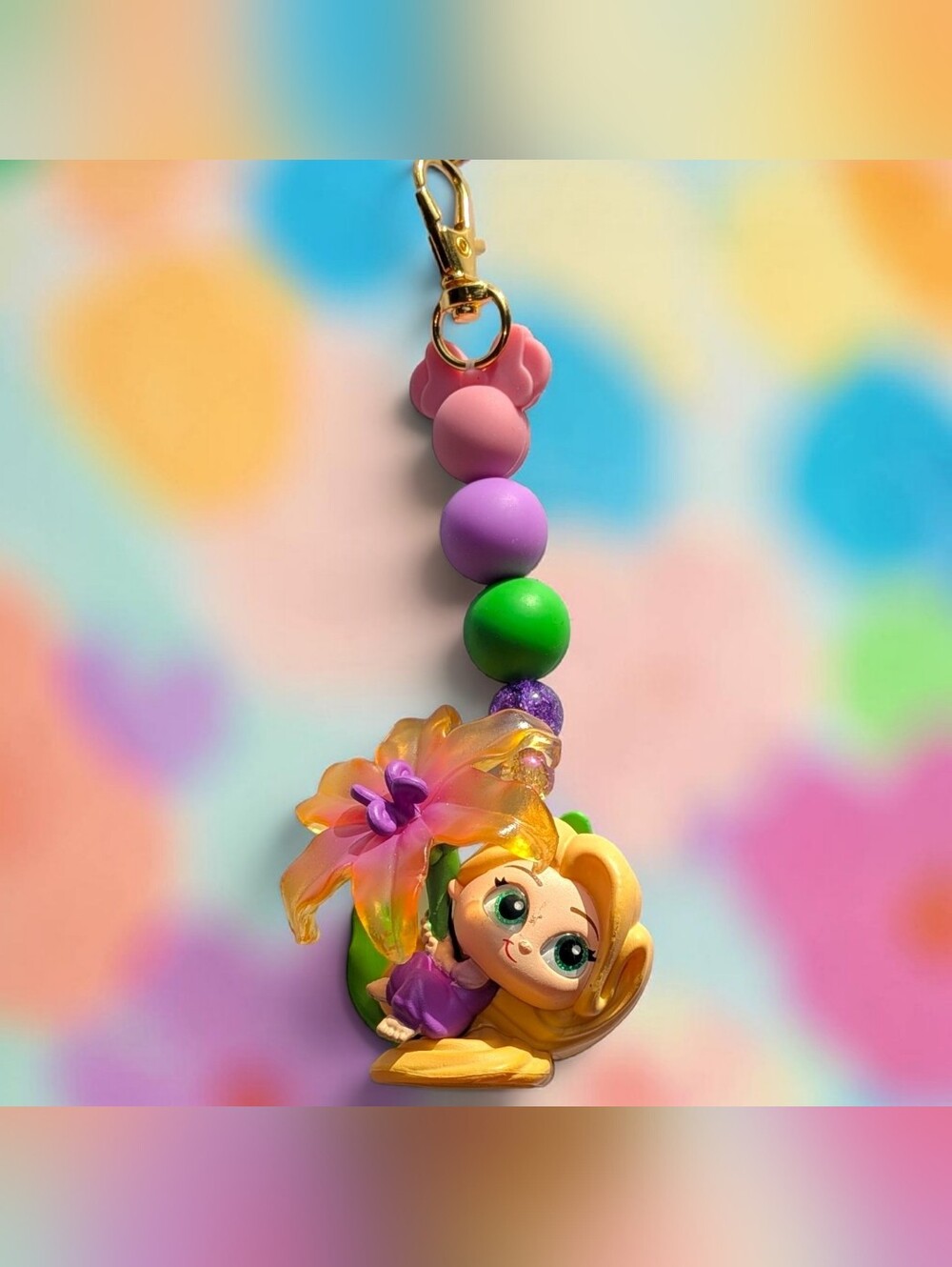 Handmade Rapunzel Bag Charm/ Keychain